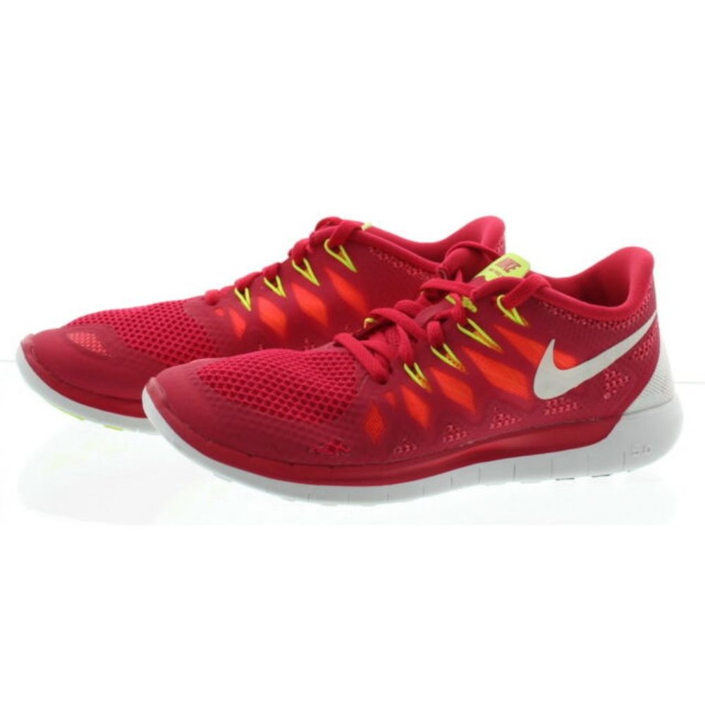 NIKE FREE 5.0 Lightweight Red White Running Shoe EUC sz 9